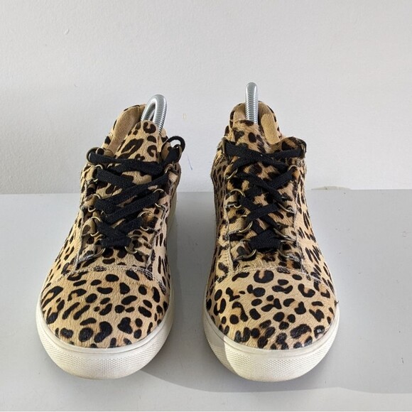 Coconuts by Matisse Calf Hair Leopard Print Lace Up Sneakers Shoes - Picture 3 of 6